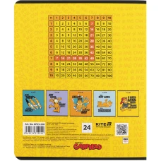 Зошит 24 арк., клітинка, УФ лак об'ємний + софт тач, Garfield GF25-238 Kite