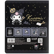 Зошит 24 арк., лінія, фольга + УФ лак, Kuromi HK25-239 Kite