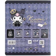 Зошит 24 арк., лінія, фольга + УФ лак, Kuromi HK25-239 Kite