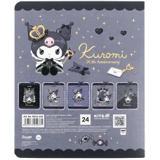 Зошит 24 арк., лінія, фольга + УФ лак, Kuromi HK25-239 Kite