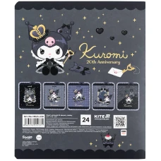 Зошит 24 арк., лінія, фольга + УФ лак, Kuromi HK25-239 Kite