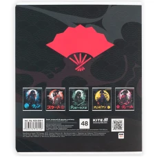 Зошит 48 арк., клітинка, софт тач + УФ лак, Kite Anime K25-259-1