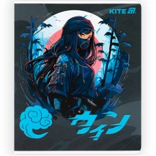 Зошит 48 арк., клітинка, софт тач + УФ лак, Kite Anime K25-259-1