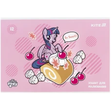Зошит для малювання, 12 арк., скоба, софт тач + УФ лак, My Little Pony LP25-241 Kite