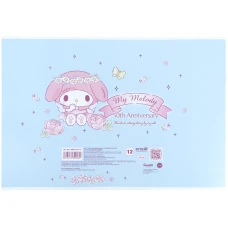 Зошит для малювання, 12 арк., скоба, УФ лак + глітер, LMy Melody HK25-241-3 Kite