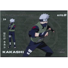 Зошит для малювання, 24 арк., скоба, гібр. лак + УФ лак, Naruto NR25-242 Kite