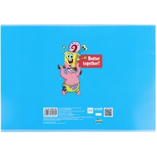 Зошит для малювання, 24 арк., скоба, гібр. лак + УФ лак, SpongeBob SquarePants SB25-242 Kite