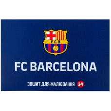 Зошит для малювання, 24 арк., скоба, софт тач + УФ лак, FC Barcelona BC25-242 Kite