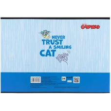 Зошит для малювання, 24 арк., скоба, софт тач + УФ лак, Garfield GF25-242 Kite