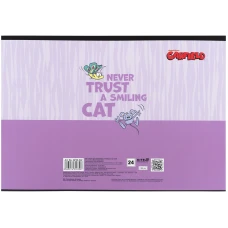 Зошит для малювання, 24 арк., скоба, софт тач + УФ лак, Garfield GF25-242 Kite