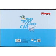Зошит для малювання, 24 арк., скоба, софт тач + УФ лак, Garfield GF25-242 Kite
