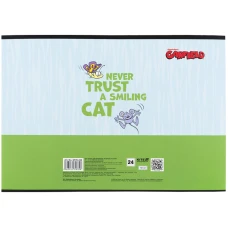 Зошит для малювання, 24 арк., скоба, софт тач + УФ лак, Garfield GF25-242 Kite