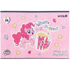 Зошит для малювання, 24 арк., скоба, софт тач + УФ лак, My Little Pony LP25-242 Kite