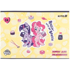 Зошит для малювання, 24 арк., скоба, софт тач + УФ лак, My Little Pony LP25-242 Kite