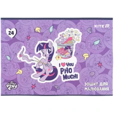 Зошит для малювання, 24 арк., скоба, софт тач + УФ лак, My Little Pony LP25-242 Kite