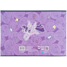 Зошит для малювання, 24 арк., скоба, софт тач + УФ лак, My Little Pony LP25-242 Kite