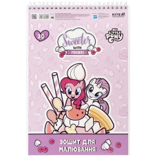 Зошит для малювання, 30 арк., спіраль, УФ лак + глітер, My Little Pony LP25-243 Kite