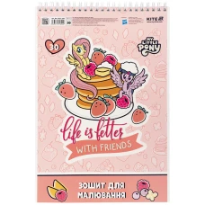 Зошит для малювання, 30 арк., спіраль, УФ лак + глітер, My Little Pony LP25-243 Kite