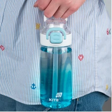 Пляшечка для води, 600 мл, блакитна, K25-1212-2 Kite