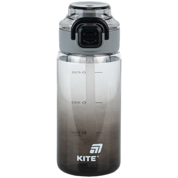 Пляшечка для води, 600 мл, чорна, K25-1212-1 Kite