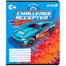 Зошит 12 арк., лінія, гібр. лак + УФ лак, Hot Wheels HW25-234 Kite