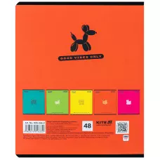 Зошит 48 арк., клітинка, УФ лак об'ємний + софт тач, One color K25-259-2 Kite