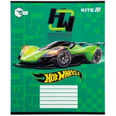 Зошит 12 арк., коса, гібр. лак + УФ лак, Hot Wheels HW25-235 Kite
