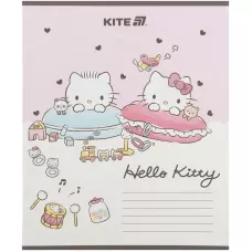 Зошит 12 арк., коса, УФ лак + глітер, Hello Kitty HK25-235-1 Kite