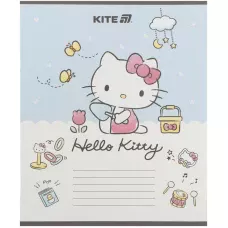 Зошит 12 арк., коса, УФ лак + глітер, Hello Kitty HK25-235-1 Kite