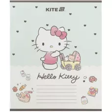 Зошит 12 арк., коса, УФ лак + глітер, Hello Kitty HK25-235-1 Kite
