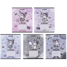 Зошит 18 арк., лінія, фольга + УФ лак, Kuromi HK25-237-1 Kite
