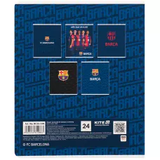 Зошит 24 арк., клітинка, софт тач + УФ лак, FC Barcelona BC25-238 Kite