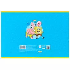Зошит для малювання, 12 арк., скоба, софт тач + УФ лак, SpongeBob SquarePants SB25-241 Kite