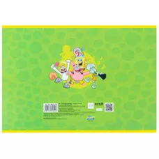 Зошит для малювання, 12 арк., скоба, софт тач + УФ лак, SpongeBob SquarePants SB25-241 Kite