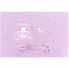Зошит для малювання, 12 арк., скоба, УФ лак + глітер, LMy Melody HK25-241-3 Kite