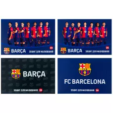 Зошит для малювання, 24 арк., скоба, софт тач + УФ лак, FC Barcelona BC25-242 Kite