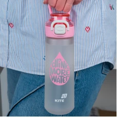 Пляшечка для води, 760 мл, сіро-рожева, K25-1214-3 Kite