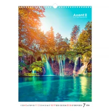 Календар настінний А3 2026 р., Waterfalls, 8804-26-2-A