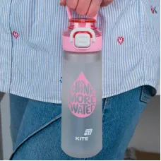 Пляшечка для води, 760 мл, сіро-рожева, K25-1214-3 Kite