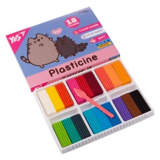 Пластилін YES "Pusheen", кор., стек, 18 кол, 360г, 540695