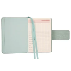 Щоденник А6 Leo Planner недатований "Chiara", твердий, світло-бірюзовий, 320 сторінок, 252710