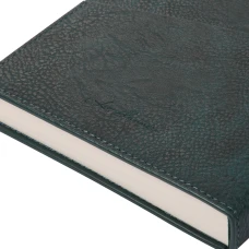 Щоденник-діловий записник А5 Leo Planner датований 2026 "Credo", інтегральний, смарагдовий, 368 с, 252646