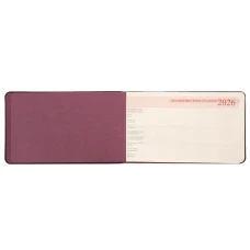 Щотижневик 10х17см Leo Planner датований 2026 "Story", м'який, винний, 128 сторінок, 252653