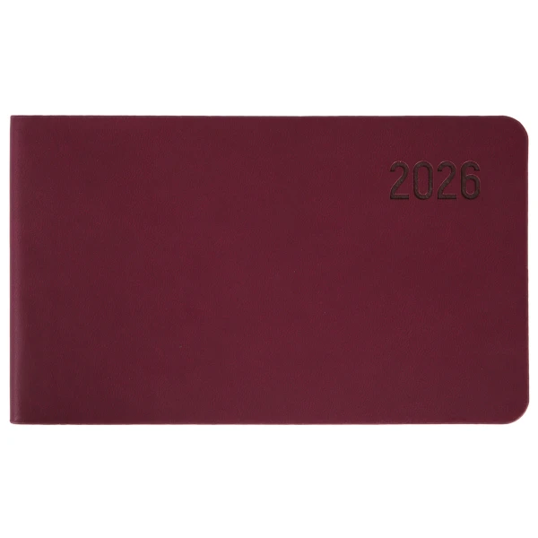 Щотижневик 10х17см Leo Planner датований 2026 "Story", м'який, винний, 128 сторінок, 252653