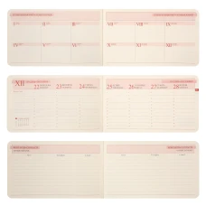 Щотижневик 10х17см Leo Planner датований 2026 "Story", м'який, винний, 128 сторінок, 252653