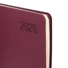 Щотижневик 10х17см Leo Planner датований 2026 "Story", м'який, винний, 128 сторінок, 252653