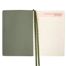Щоденник-діловий записник А5 Leo Planner датований 2026 "Boss", м'який, хакі, 368 сторінок, 252635