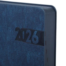 Щоденник-діловий записник А5 Leo Planner датований 2026 "Boss", м'який, синій, 368 с, 252633