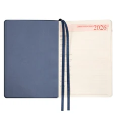 Щоденник-діловий записник А5 Leo Planner датований 2026 "Boss", м'який, синій, 368 с, 252633
