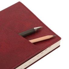 Щоденник-діловий записник А5 Leo Planner датований 2026 "Credo", інтегральний, бордовий, 368 с, 252645
